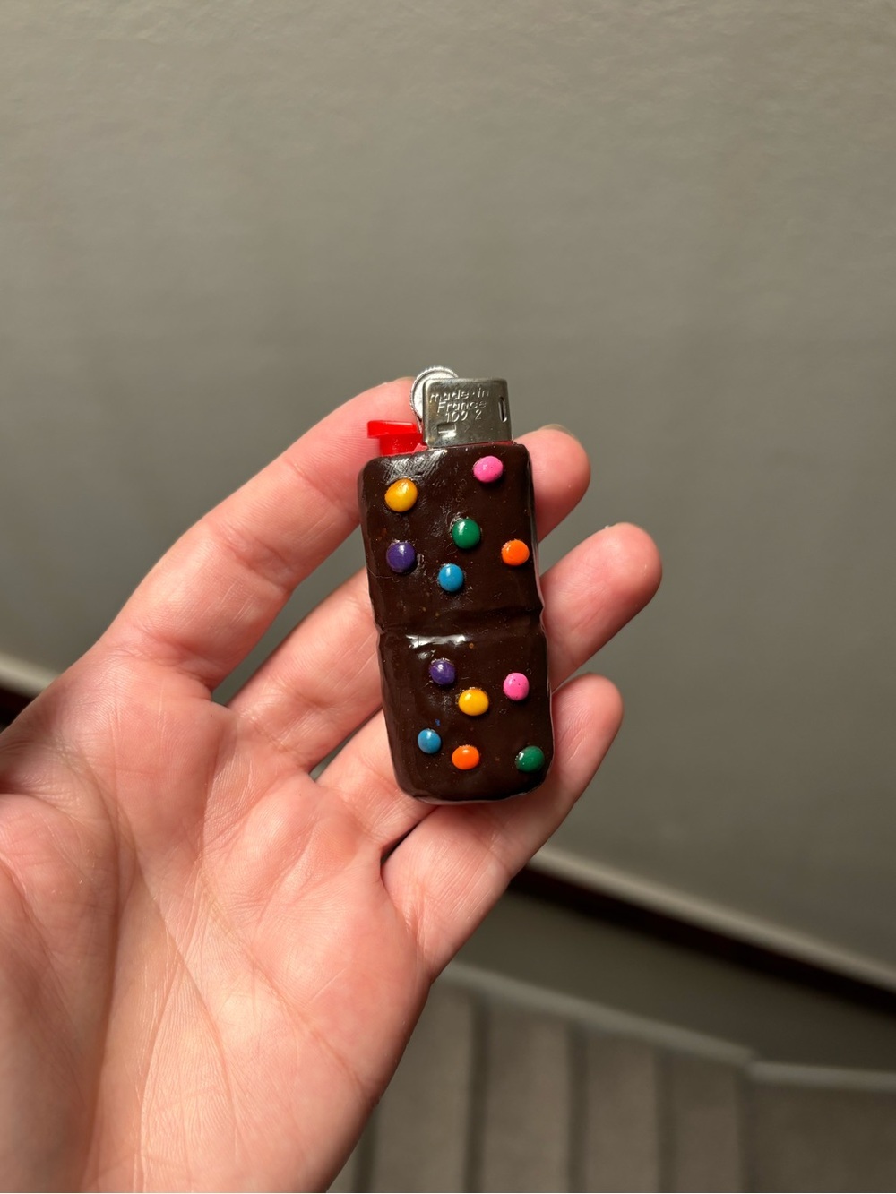 Cosmic Brownie Lighter Clay Case and Lighter Art